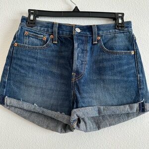 Levi’s Jean Shorts, Size 26, Dark Wash